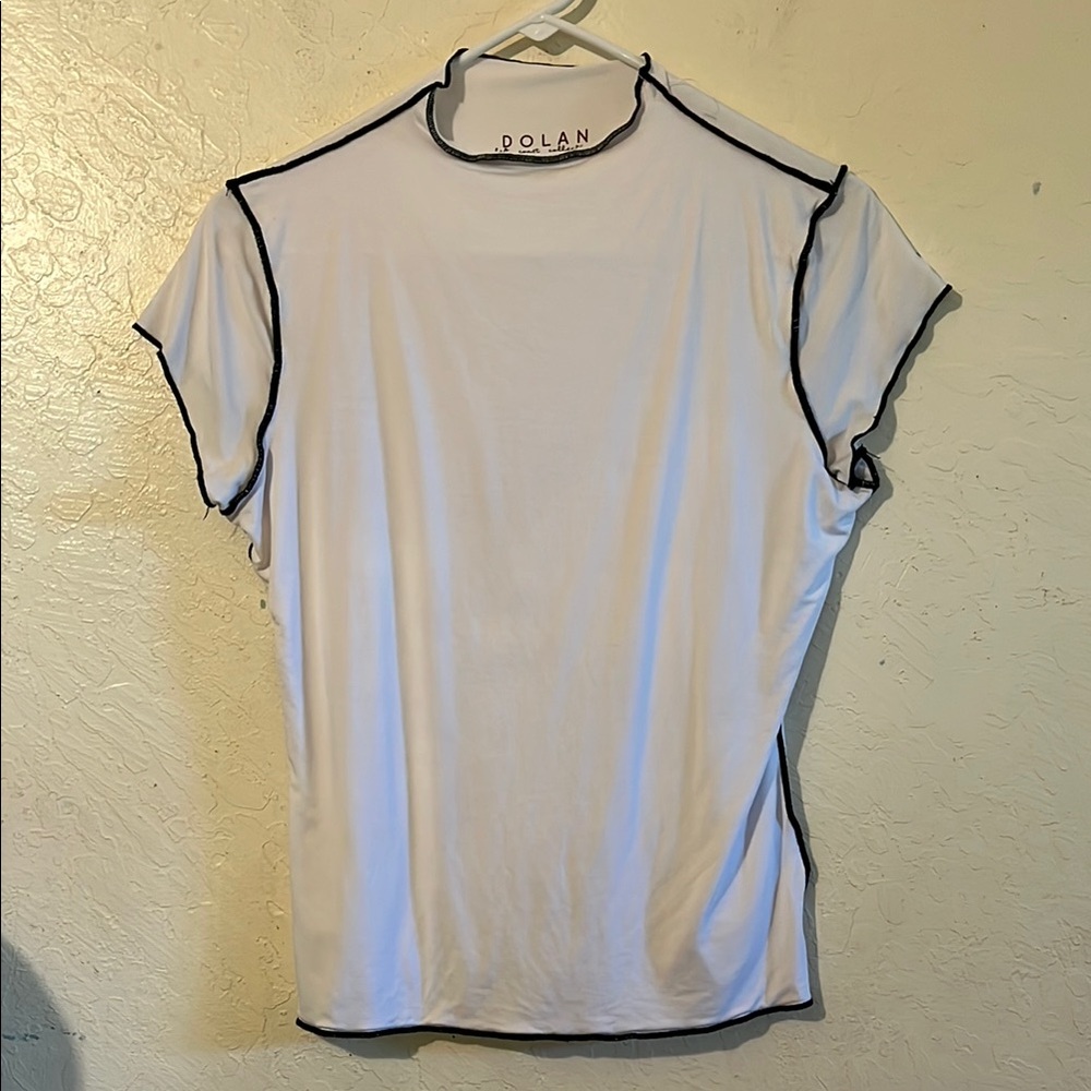Dolan woman’s  White Tee with Black Edges